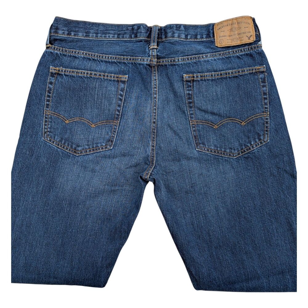 American Eagle Original Straight Airflex+ Jeans Men's 32x36 Denim StreetWear